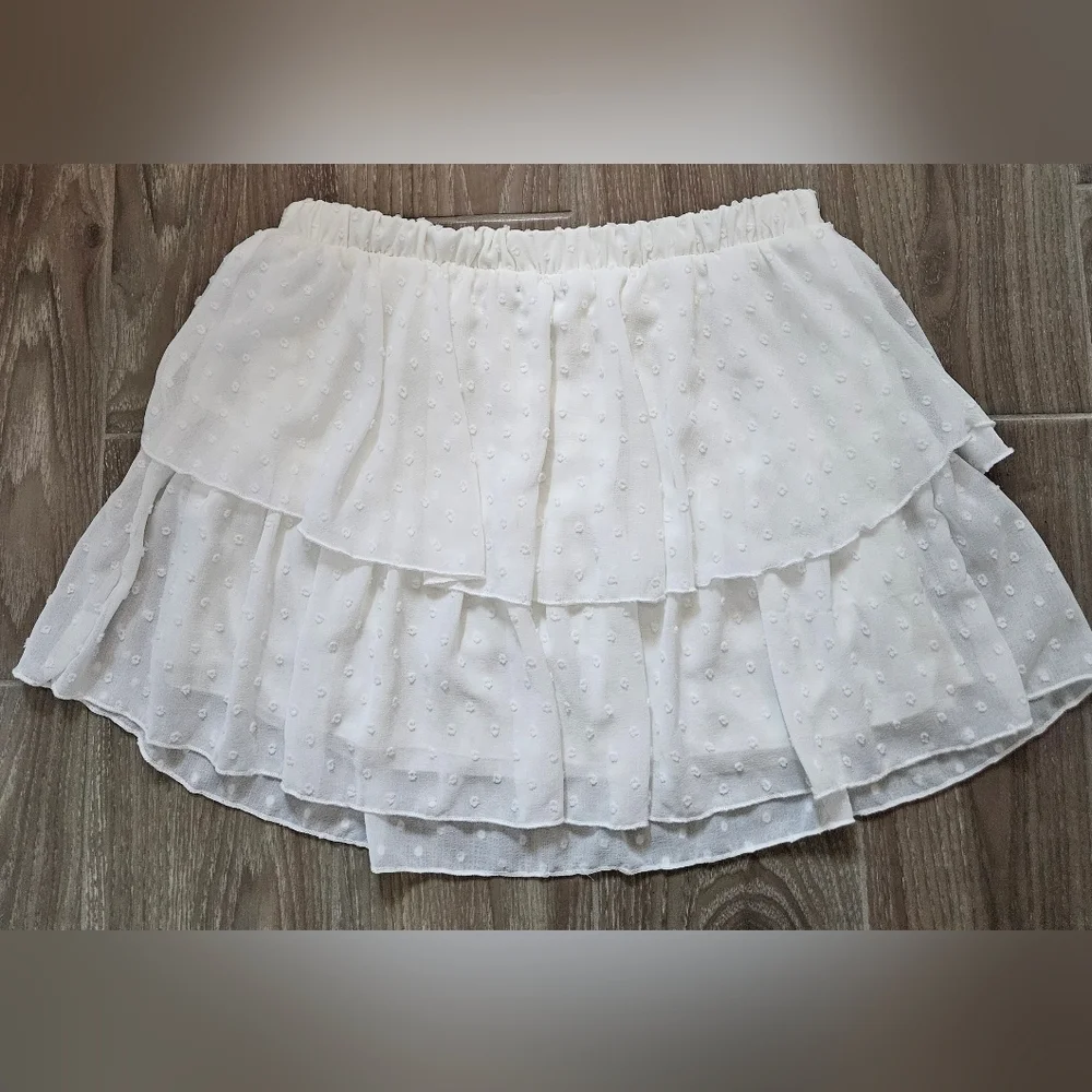 ORIGINALITY LAYERED MINI SKIRT SZ XL WHITE